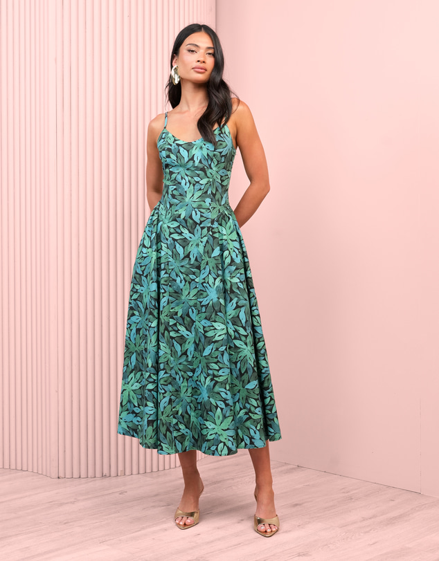 Azzurielle - Tiana Strappy Full Skirt Dress