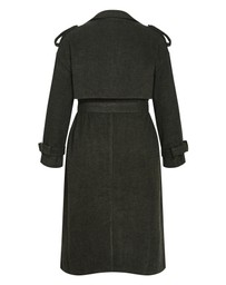 City Chic - Plus size Nadia Trench - hunter green
