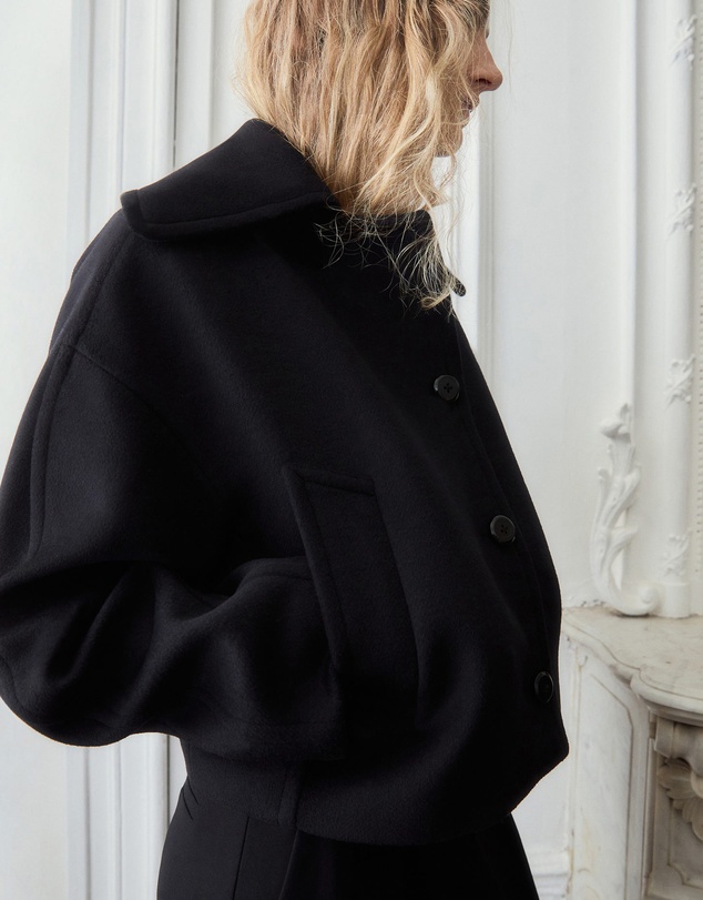 M.N.G - Wool Jacket With Shirt Collar