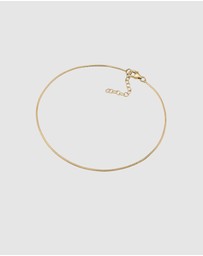 Elli Jewelry - Anklet Snake Chain 925 Sterling Silver Gold Plated