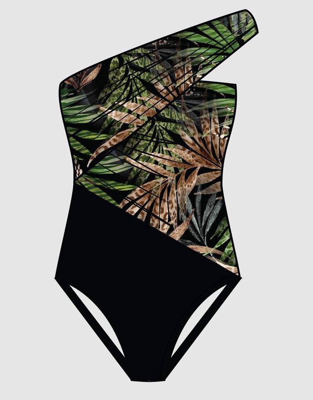 Magicsuit - Nighthawk Goddess One Shoulder Tummy Control Swimsuit