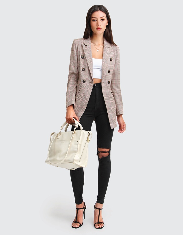 Belle & Bloom - Too Cool For Work Plaid Blazer