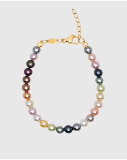 Nialaya Jewellery - Women's Rainbow Pearl Bracelet