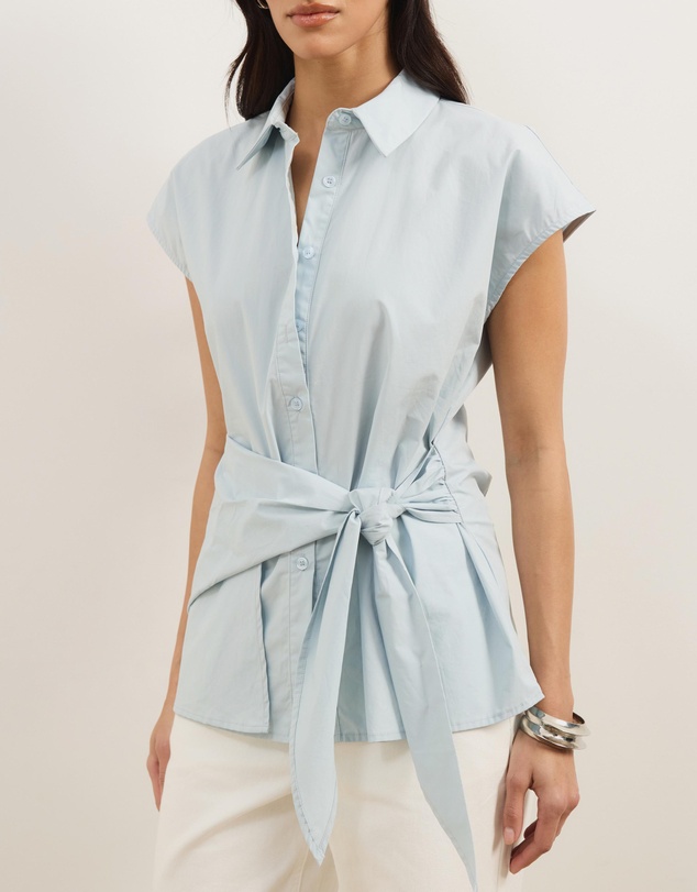 Atmos&Here - Riley Cotton Tie Waist Shirt