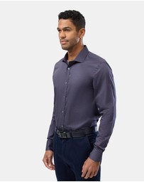 Brooksfield - Geo Floral Print Slim Fit Dress Shirt