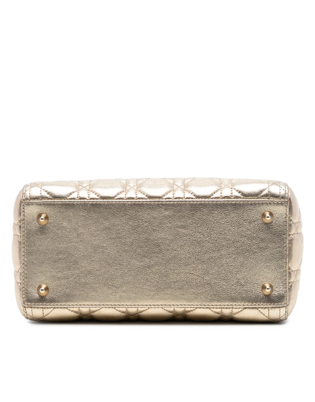 Pre-Loved by Azura Reborn - Pre-Loved Medium Metallic Lambskin Cannage Lady Dior