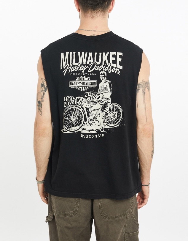 Vintage by The Real Deal - Pre Loved - Vintage Harley Davidson Milwaukee Tank