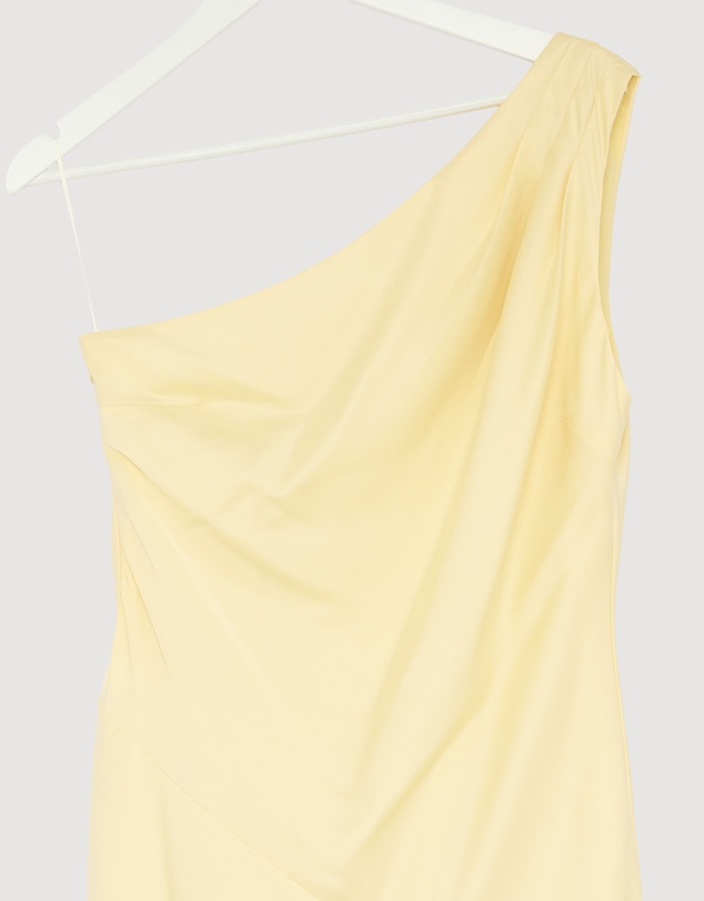 Revibe - Repaired CHANCERY Hallie Satin One Shoulder Drape Maxi Dress - AU 14
