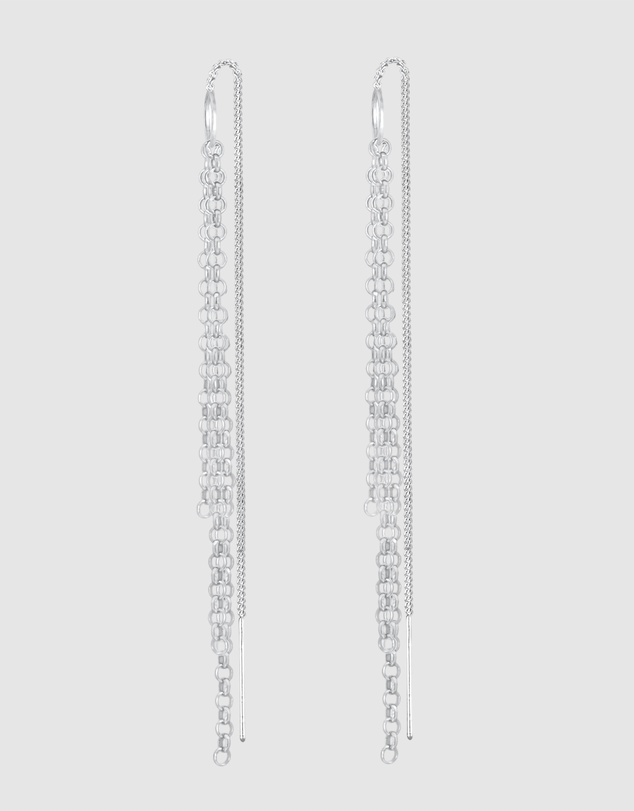 Elli Jewelry - Earring Hanger Chain Look 925 Sterling Silver