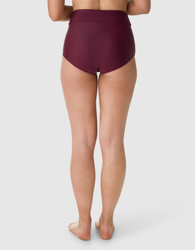 Modest Mermaid - High Waist Swimming bottom- Burgundy Bliss