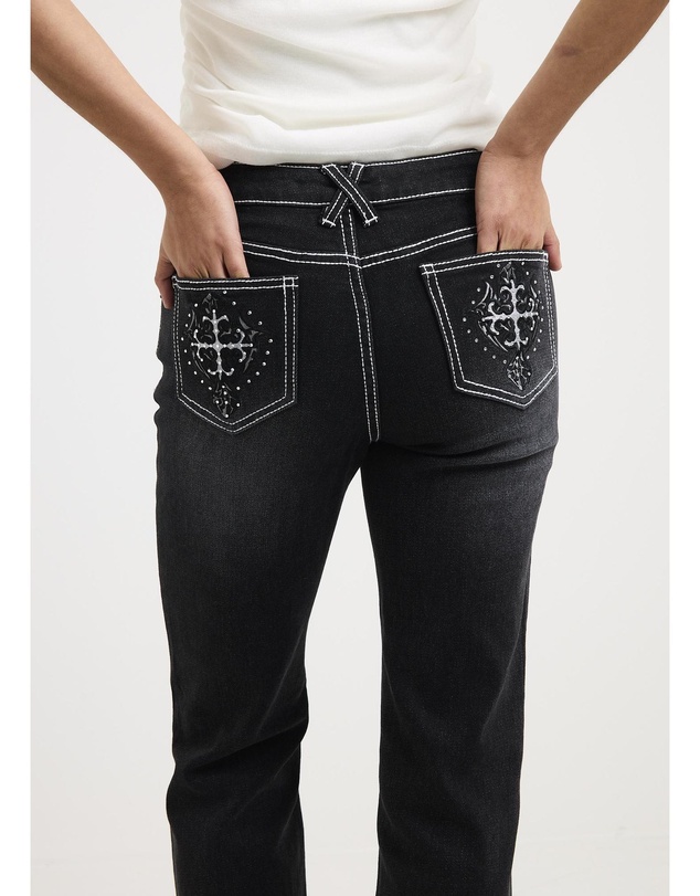 Neon Hart - Melrose Y2K Low Flare Denim Jeans