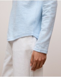 Trenery - Ottoman Marle Long Sleeve T-shirt in Sky
