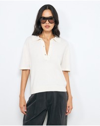 AERE - Aimee Relaxed Fit Knit Polo
