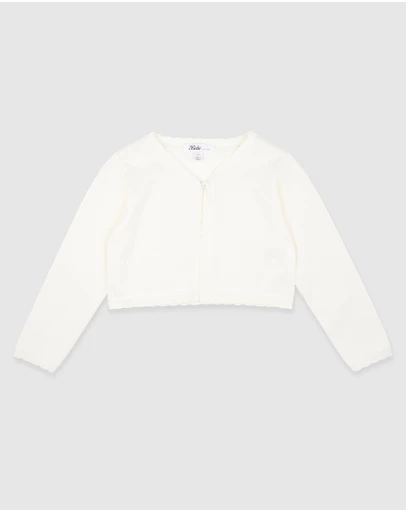 Bebe by Minihaha - Scalloped Edge Organic Knitted Cardigan