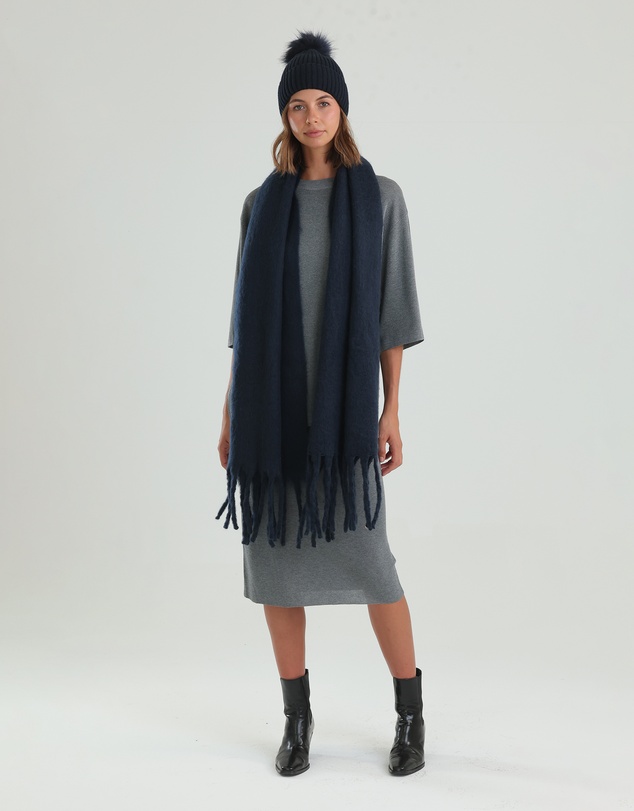 Morgan & Taylor - Ella Woven Scarf in Navy Blue