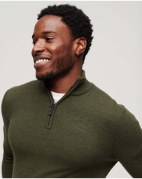 Superdry - Essential Embroidered Knit Henley Jumper