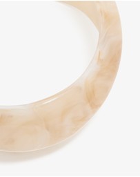 Lovisa - White Acrylic Marble Thick Bangle