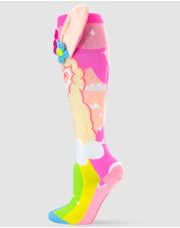 Crazy Skates - Crazy Socks Llama Flowers Knee-High Socks
