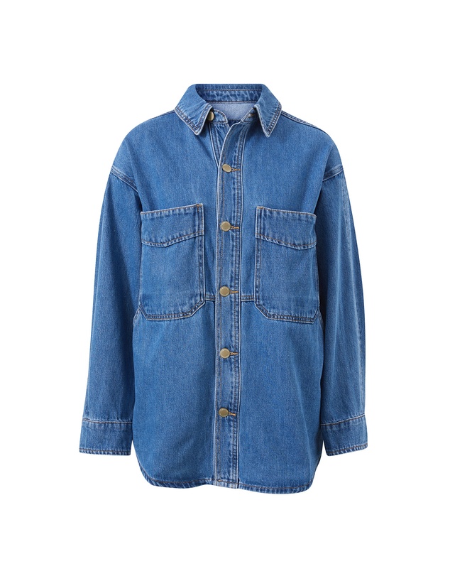 Ceres Life - Bobbi Side Pocket Denim Shacket