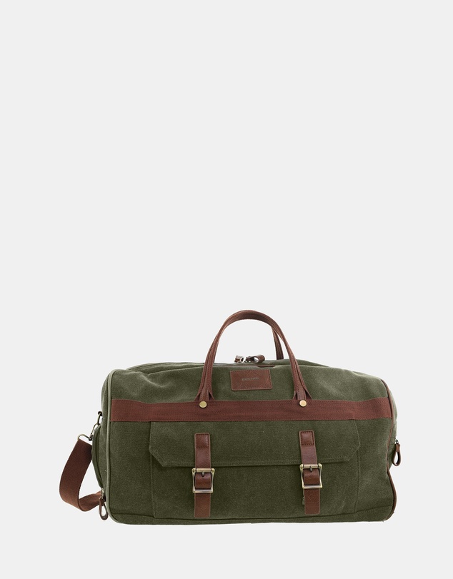 Pierre Cardin - Pierre Cardin Canvas Buckle Overnight Bag