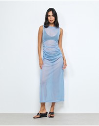 AERE - Skye Mesh Midi Dress