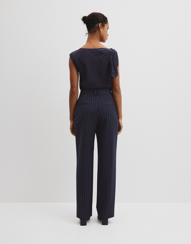 Country Road - Wool Blend Tailored Straight Pinstripe Pant