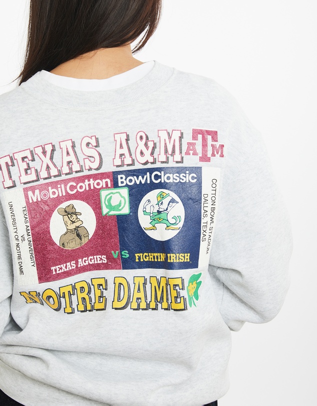 Vintage by The Real Deal - Pre Loved - Vintage 1992 NCAA Texas Aggies vs Fighting Irish Cotton Bowl Sweatshirt
