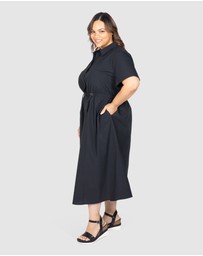 Love Your Wardrobe - Georgia Poplin Drawstring Dress