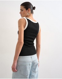 TOPSHOP - Raja Rib Scoop Neck Vest