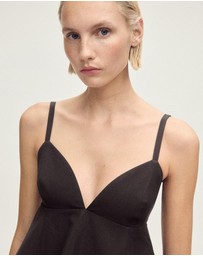M.N.G - Blues Open Back Ruffle Top