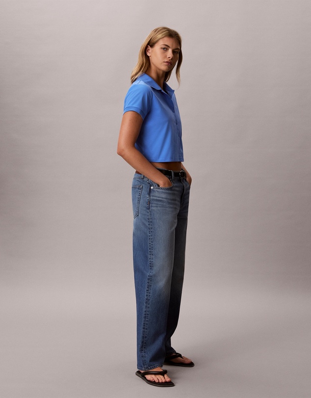Calvin Klein Jeans - Cooling Jersey Cropped Polo Shirt