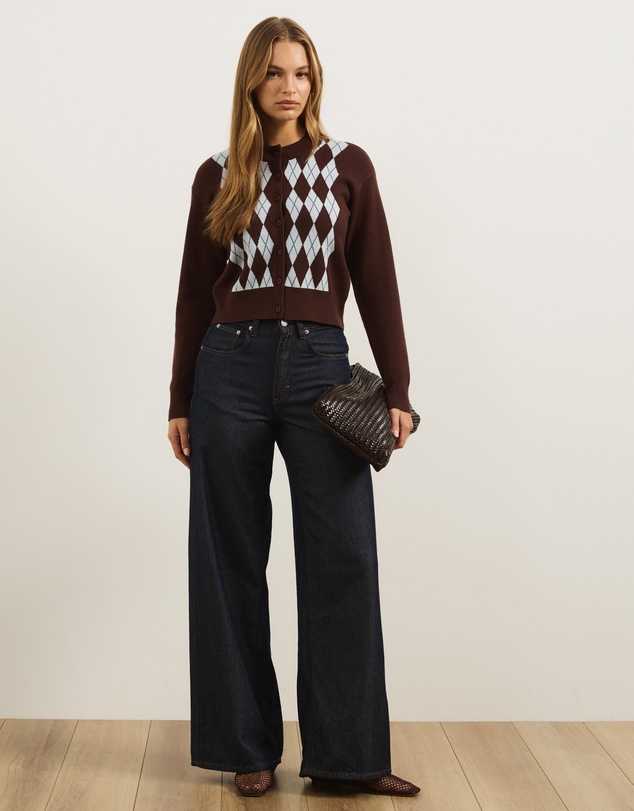 Atmos&Here - Sammi Argyle Knit Cardigan