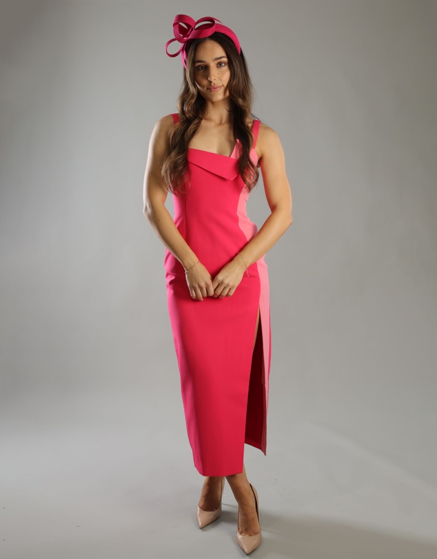 Morgan & Taylor - Mel Fascinator in Hot Pink