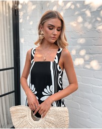Esther & Co - Holden Dress - Black Floral