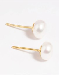 Lovisa - Gold Plated Sterling Silver Freshwater Pearl Stud Earrings