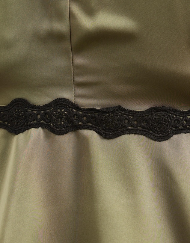 Atmos&Here Curvy - Sylvie Satin Lace Trim Top