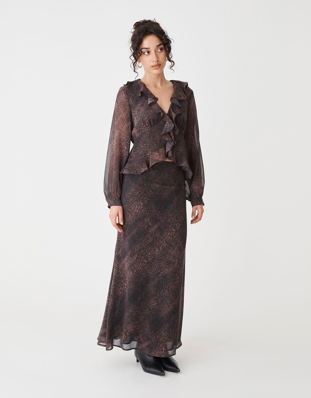 Forcast - Sonia Snake Maxi Skirt