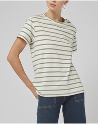 DRICOPER DENIM - Clare Oil Green Stripe Tee