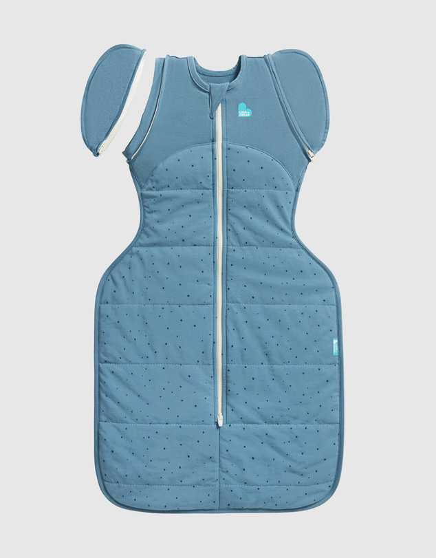 Love to Dream - Swaddle Up™ Transition Bag 2.5 TOG Quilted Stretch Cotton Pebbles Storm Blue