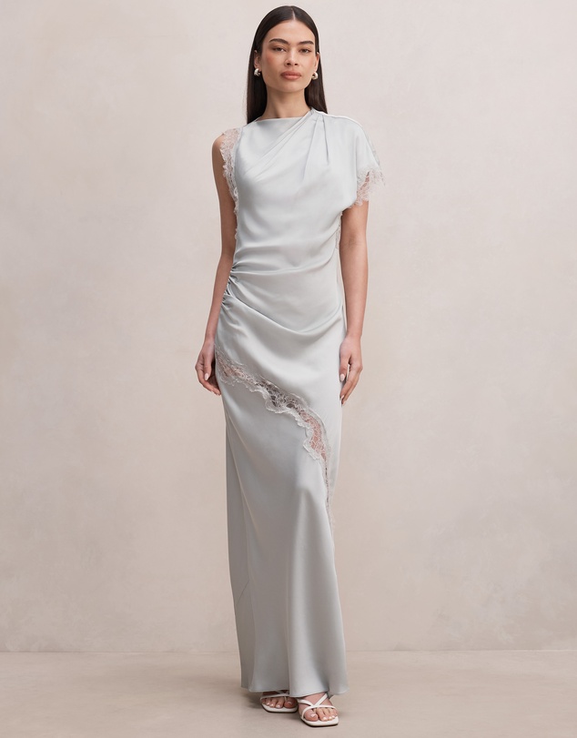 Forever New - Kody Satin Lace Asymmetric Dress