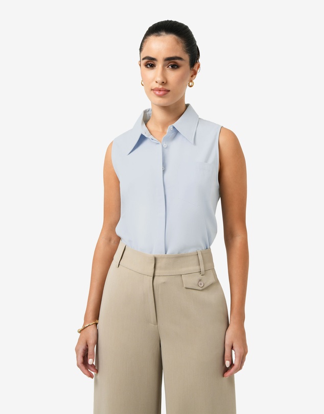 Forcast - Kia Cotton Sleeveless Shirt