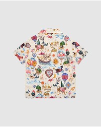Camilla - Short Sleeve Camp Collared Shirt - Kids-Teens