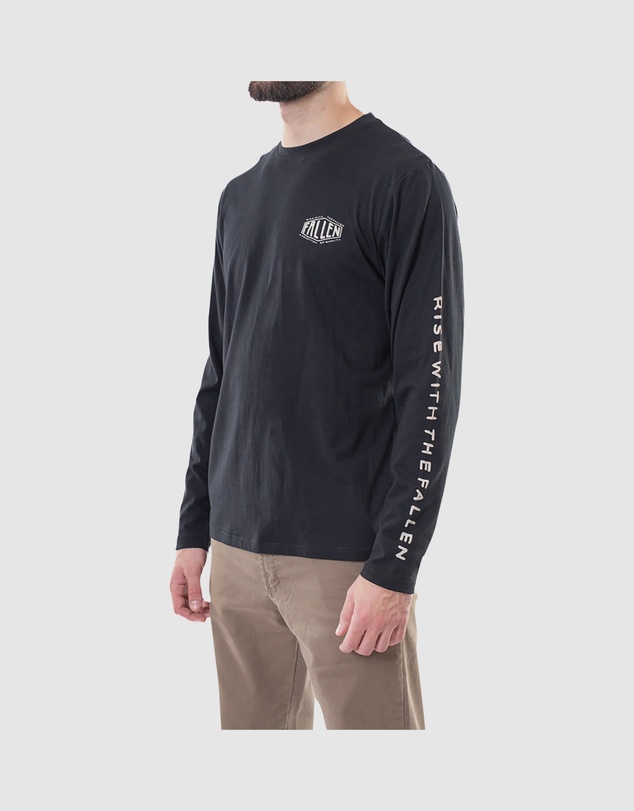 Fallen Footwear - Fallen Footwear Men Tradition Tee Jumper Regular Fit Black/Off-White