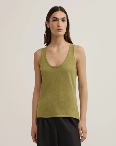 Witchery - Linen Scoop Knit Tank