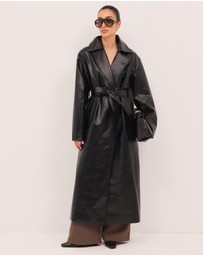 Calli - Nicholas Leather Look Trench Coat
