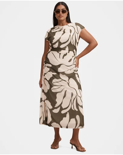 Forever New Curve - Allegra Curve Mesh Midi Dress