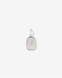 Michael Hill - Letter P Mother of Pearl Initial Pendant in Sterling Silver