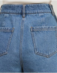Atmos&Here - Devon Pleated Denim Shorts