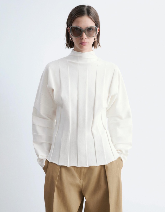 & Other Stories - Ribbed Mock-Neck Top