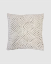 Bambury - Anka Square Cushion Ivory